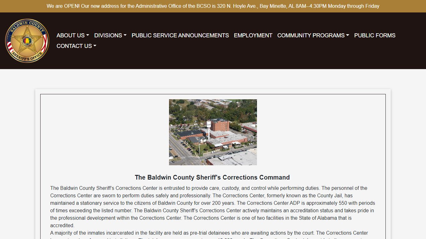 The Baldwin County Sheriff's Corrections Command